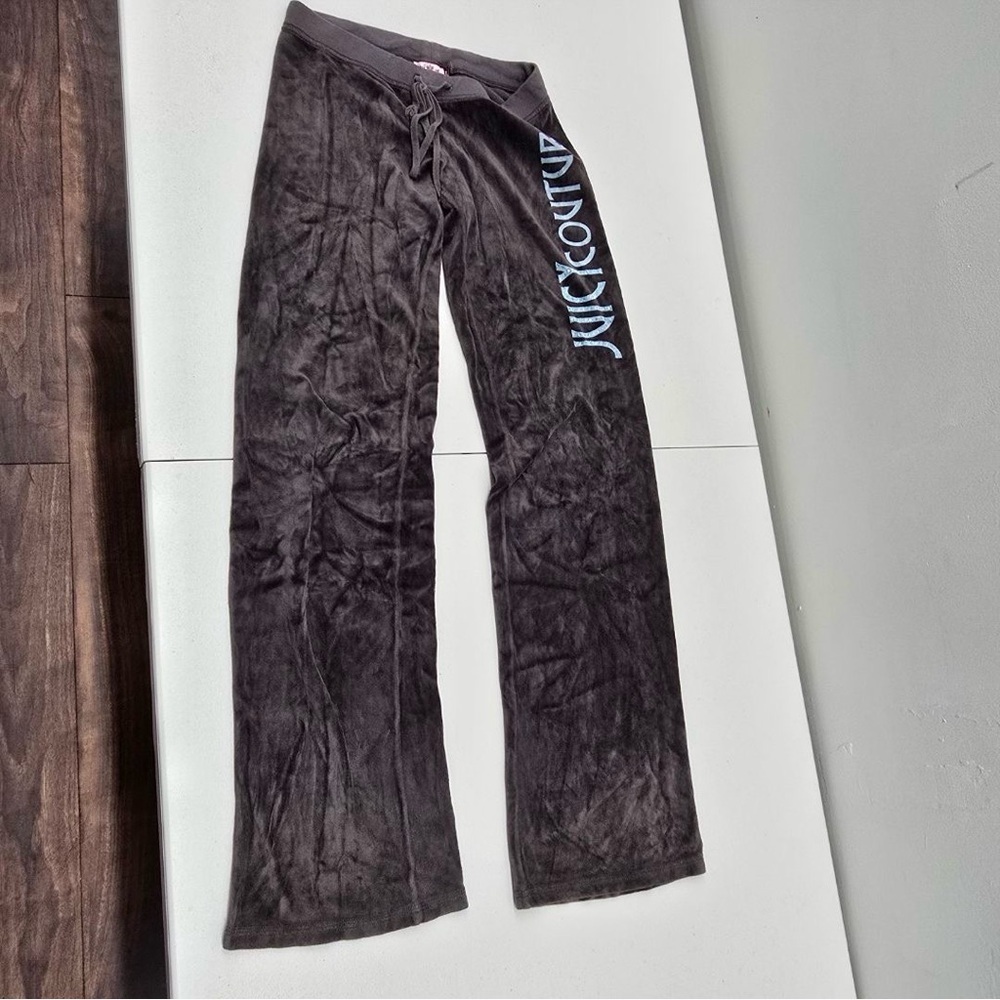 Juicy Couture Brown Velour Joggers with Logo Detail